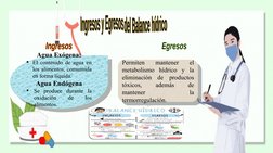 Agua Exógena:
El contenido de agua en 
los alimentos, consumida 
en forma líquida.
Agua Endógena

Se produce durante la 
ox
