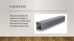 CANALETAS
Son unos canales de 
plástico en donde se 
colocan los cables para 
llevarlos de un lugar 
del tablero hacia otro.
