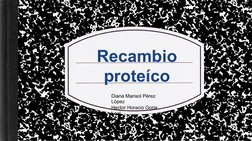 Recambio 
proteíco  
Diana Marisol Pérez 
López 
Hector Horacio Goria 
Leal 
