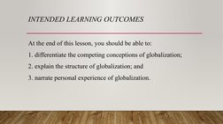INTENDED LEARNING OUTCOMES 
At the end of this lesson, you should be able to:
1. differentiate the competing conceptions of g