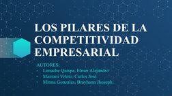 LOS PILARES DE LA 
COMPETITIVIDAD 
EMPRESARIAL
LOS PILARES DE LA 
COMPETITIVIDAD 
EMPRESARIAL
AUTORES:
-
Limache Quispe, Elme