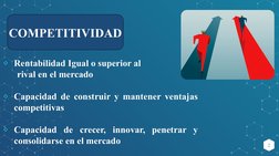 2
⬥Rentabilidad Igual o superior al 
       rival en el mercado
⬥Capacidad de construir y mantener ventajas 
competitivas
⬥Ca