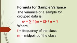 Formula Of Variance For Grouped Data