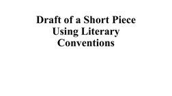 Drafting a Short Literary Piece | PDF