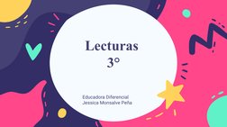 Lecturas 
3°
Educadora Diferencial
Jessica Monsalve Peña
