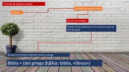 I. Estudio de palabras aisladas
Palabras
Unidades del pensamiento 
Estudio etimológico
Estudio de las palabras por la manera