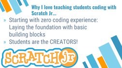 Why I love teaching students coding with 
Scratch Jr...
» Starting with zero coding experience: 
Laying the foundation with b