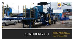 CEMENTING 101
By Rony P. Nugraha, PhD 
Candidate || CEO GEOENERGIS
Friday, 22nd January 2021
