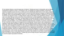 NUDO
En las mañanas íbamos a veces de paseo por el malecón. Faltaba poco para la temporada, pero ya algunos 
veraneantes se p