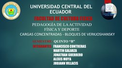 UNIVERSIDAD CENTRAL DEL 
ECUADOR 
FACULTAD DE CULTURA FISICA
INTEGRANTES:  FRANCISCO CONTRERAS