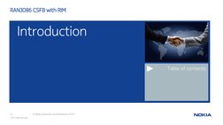 6
© Nokia Solutions and Networks 2015
Introduction
RAN3086 CSFB with RIM
Table of contents
For internal use
