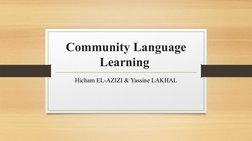 Community Language Learning Method | PDF | Second Language | Teachers