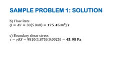 Open Channel Flow Sample Problems | PDF | Shear Stress | Soft Matter