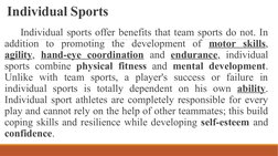 Individual and Dual Sports Overview | PDF | Athlete | Sports