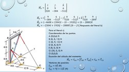 𝑀𝐴=
 𝑖
 𝑗
 𝑘
0
9
6
320
−384
−512
𝑀𝐴=  𝑖
9
6
−384
−512 − 𝑗
0
6
320
−512 +  𝑘
0
9
320
−384
𝑀𝐴= −4608 + 2304  𝑖−0 −