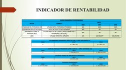 INDICADOR DE RENTABILIDAD
2016
2017
2018
RENTABILIDAD DEL PATRIMONIO (ROE)
UTILIDAD NETA / PATRIMONIO PROMEDIO
N/A
101%
131%