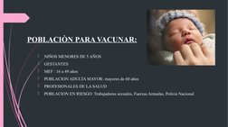 
NIÑOS MENORES DE 5 AÑOS

GESTANTES

MEF : 16 a 49 años

POBLACION ADULTA MAYOR: mayores de 60 años

PROFESIONALES DE LA