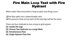 Fire Hydrant Loop Testing Methods | PDF | Leak | Valve