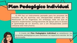 Plan Pedagógico Individual
A través del Plan Pedagógico Individual se establecen los 
acuerdos pedagógicos para favorecer la
