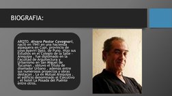 BIOGRAFIA:
ARQTO. Alvaro Pastor Cavagnari, 
nació en 1941 en una hacienda 
alpaquera en Cupi, provincia de 
coyo Ayaviri Dpto