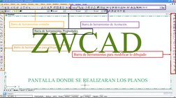 PANTALLA DONDE SE REALIZARAN LOS PLANOS
Barra de herramientas para modificar lo dibujado
Barra de herramientas para dibujar
B