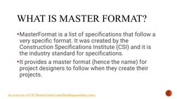 MasterFormat Division 00 Overview | PDF | Specification (Technical ...