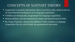 Nativist Theory of Language Development | PDF | Language Acquisition ...