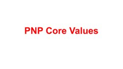 PNP Core Values
