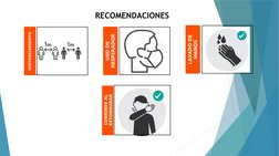 CUBRIRSE AL
ESTORNUDAR
DISTANCIAMIENTO
USO DE
RESPIRADOR
RECOMENDACIONES
LAVADO DE
MANOS