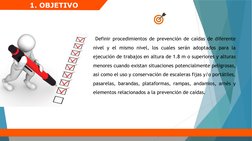 Definir procedimientos de prevención de caídas de diferente
nivel y el mismo nivel, los cuales serán adoptados para la
eje