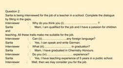 Dialogue Completion for Class 8 | PDF | Conversation | Human Communication