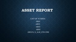 SAP Asset Report Tcodes Guide | PDF | Book Value | Depreciation
