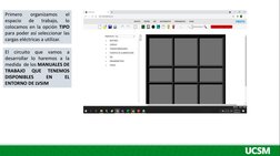 Primero
organizamos
el
espacio
de
trabajo,
lo
colocamos en la opción TIPO
para poder así seleccionar las
cargas eléctricas a