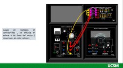 Luego
de
realizado
el
conexionado
,
se
efectúa
el
enlace a las fases del motor (
conectores en color celeste)
