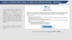 El Seguro Social de Salud - EsSalud, en el 
marco de la Emergencia Sanitaria y a las 
medidas 
de 
aislamiento