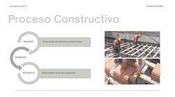 Proceso Constructivo
 
Sistema Alitec
Construcción I
TRALICHO
BANDEJAS
BOVEDILLA
Colocación de viguetas prefabricadas 
Ensamb