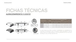 FICHAS TÉCNICAS
Sistema Alitec
Construcción I
ALMACENAMIENTO Y COSTO
 
LA LOSA SOLIDA (LA ALTURA ,EL ANCHO Y PRFUNDIDAD) VA A