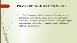 PHASES OF PROTOTYPING MODEL
      The Prototyping Model of software development is 
graphically shown in the figure below. T