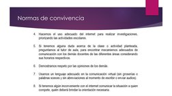 Normas de convivencia
