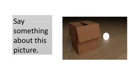 Say 
something 
about this 
picture. 
