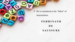 He is considered as the “father” of 
structuralism.
F E R D I N A N D 
D E  
S A U S S U R E 
