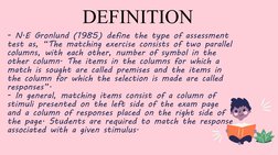 Understanding Matching Type Tests | PDF | Multiple Choice | Cognition