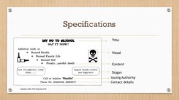 Specifications
Title
Visual
Content
Slogan
Issuing Authority
Contact details
RAKSHA SONI PGT ENGLISH KVS
