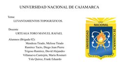 Alumnos (Brigada 02): 
Mendoza Tirado, Melissa Tirado 
Ramírez Tucto, Diego Jean Pierre 
Trigoso Ramírez, David Alejandro 
Vi