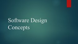 Software Design 
Concepts
