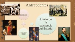 Enfrentamiento 
entre las élites
Enfrentamiento 
entre las élites
Acción de los 
caudillos 
militares
Acción de los 
caudillo