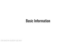 Basic Information
