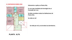 8. CONTRAPISO SOBRE LOSA
Solamente se aplica en Planta Alta
Es una capa niveladora de hormigón de un
Promedio de 3 cm.
Se deb