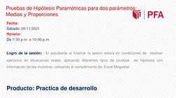 Fecha:
Sábado: 06/11/2021
Horario:
De 7:30 p.m. a 10:00 p.m
Logro de la sesión:
El estudiante al finalizar la sesión estará e