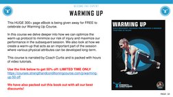 WARMING UP
B E C O M E  T H E  E XP E R T
This HUGE 300+ page eBook is being given away for FREE to 
celebrate our Warming Up